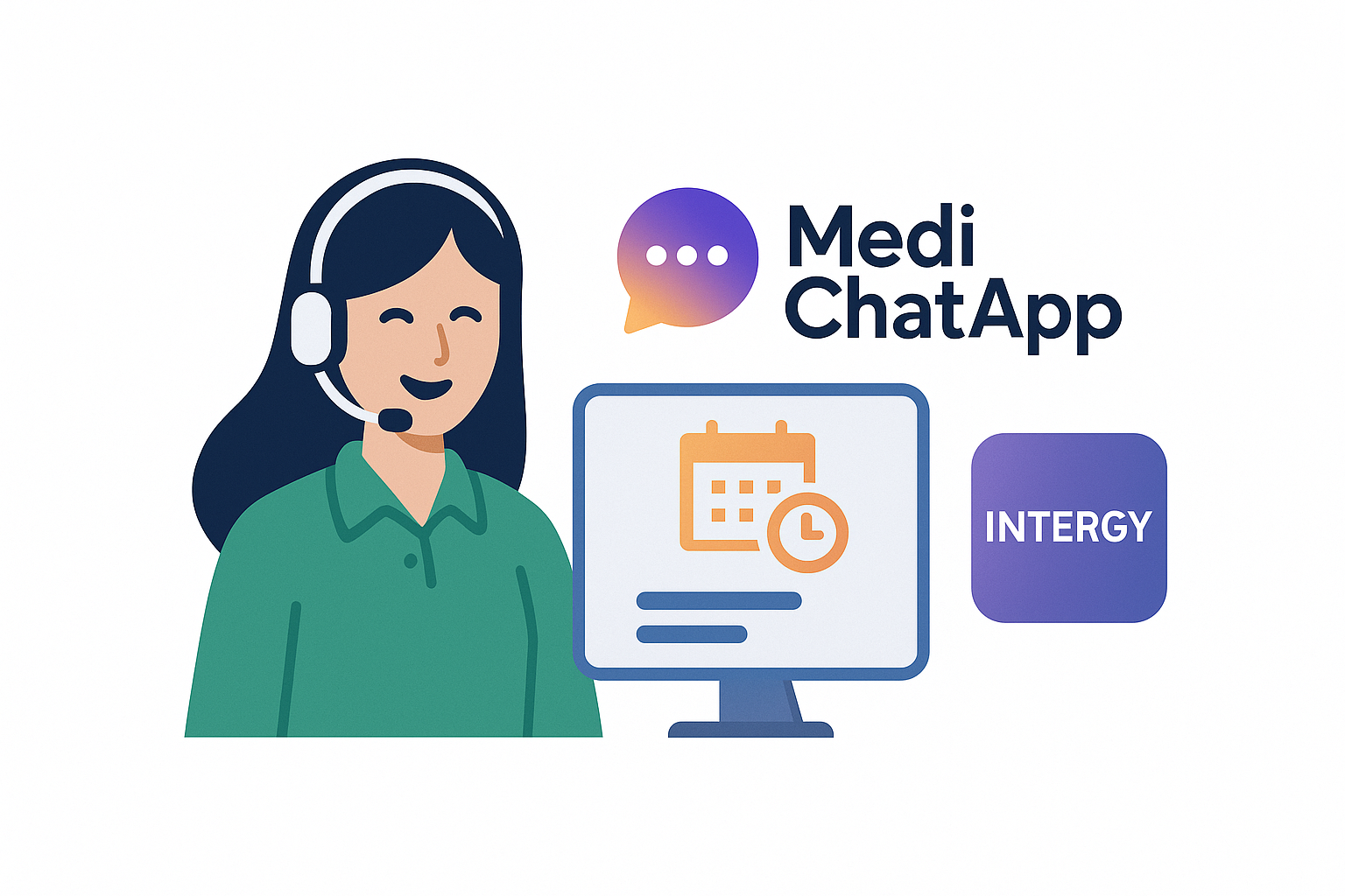 Illustration of MediChatApp virtual assistant program