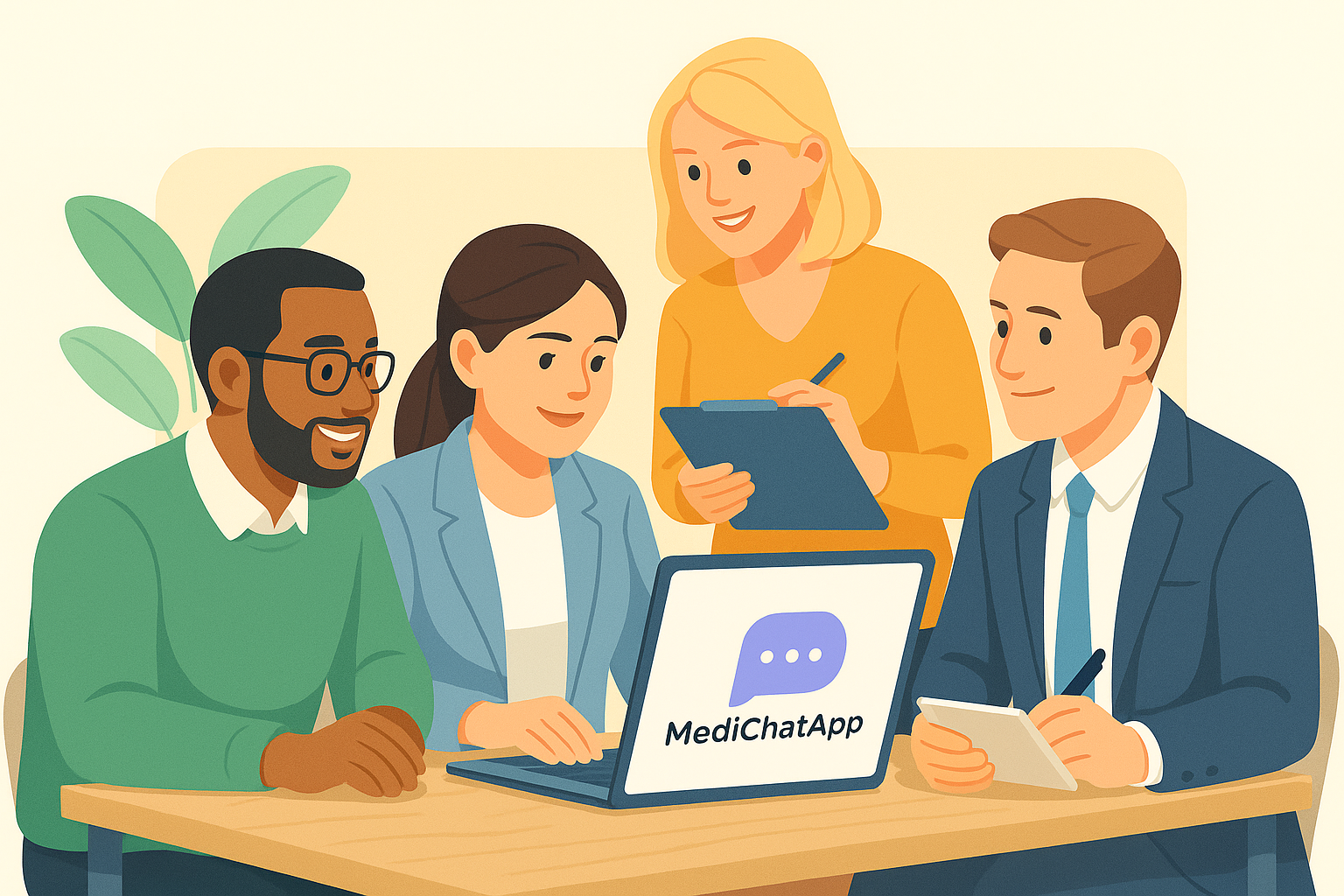 MediChatApp team collaborating